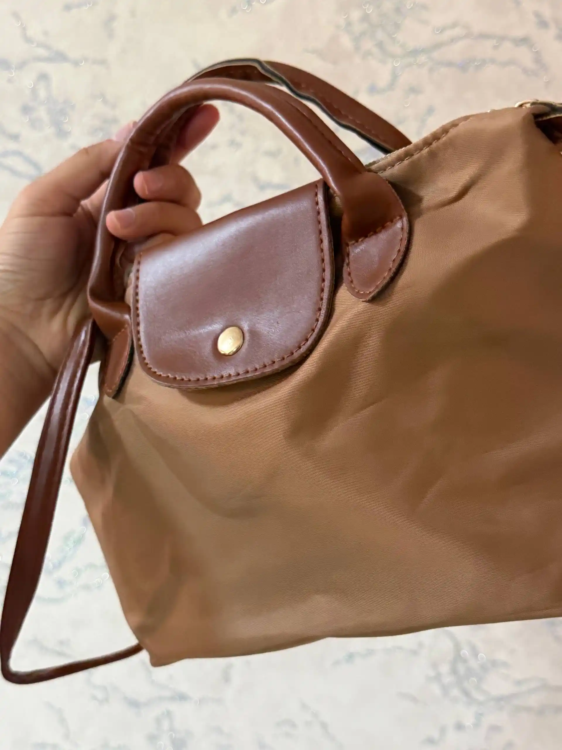 Ayollar uchun Longchamp uslubidagi sumka, oq longchamp katta razmer, kross-bodi, sumka