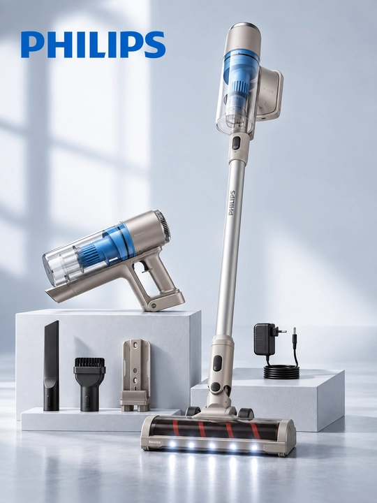 Philips HX2011 2в1: вертикальный + ручной беспроводной пылесос, для уборки, аккумуляторный