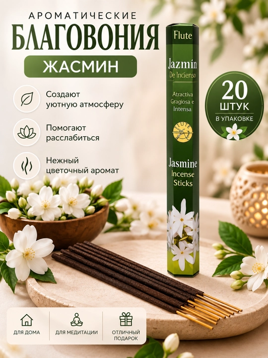 Ароматные палочки для дома, благовония в пачке 20 штук