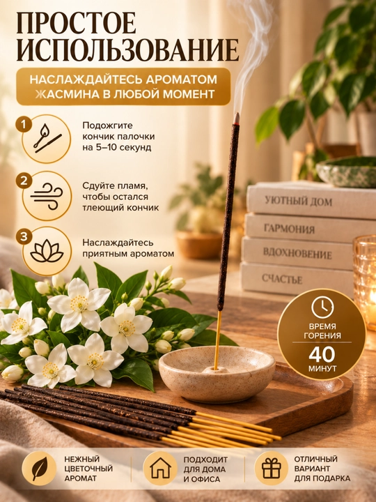 Uy uchun xushbo‘y tayoqchalar aromatli tayoqchalar 20 dona