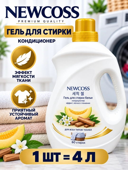 NEWCOSS kir yuvish geli-konditsioneri, 4 litr - 