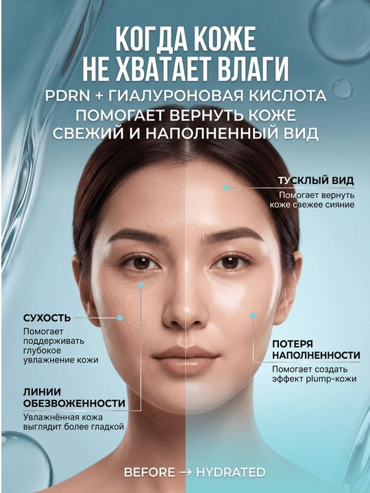 ANUA PDRN 100 — сыворотка с гиалуроновой кислотой для увлажнения и сияния кожи, 30 мл