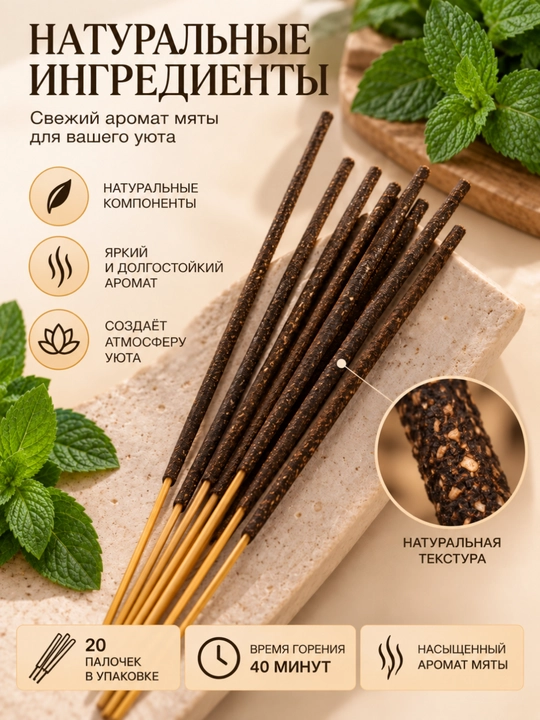 Uy uchun xushbo‘y tayoqchalar aromatli tayoqchalar 20 dona
