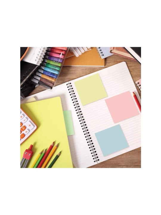 Самоклеящийся блок для заметок (Sticky Notes), 76×76 мм, 500 листов, цветной