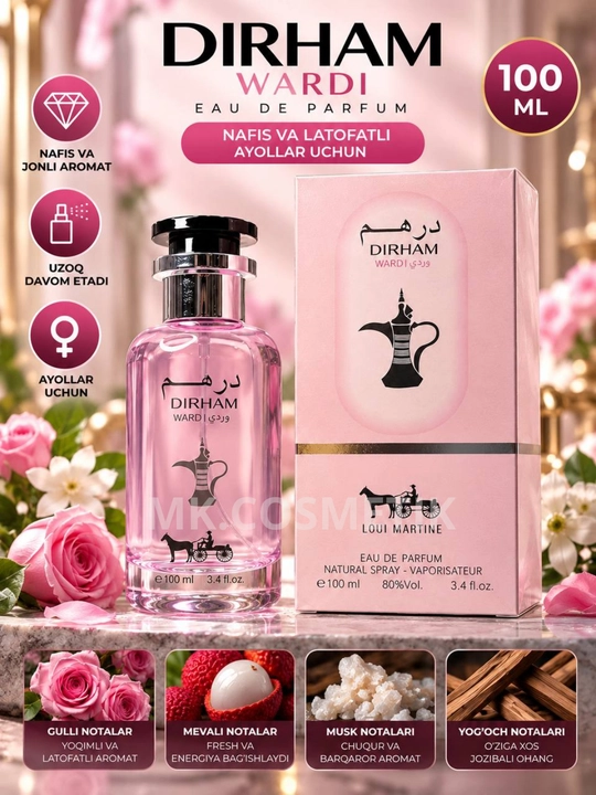 Ayollar atiri, parfumlangan suv 100ml - 