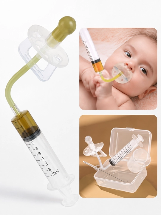 Bolalar uchun dori dozatori, shprits va emzik, suyuq dori berish uchun, 5 ml