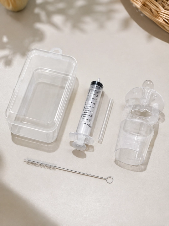 Bolalar uchun dori dozatori, shprits va emzik, suyuq dori berish uchun, 5 ml