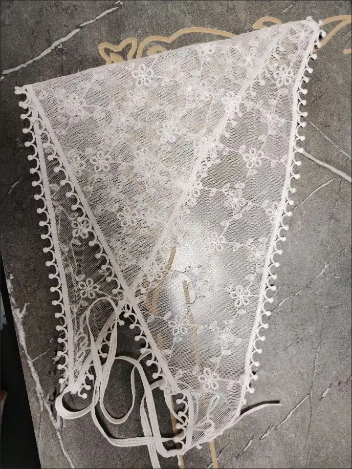 Ayollar va qizlar uchun nafis to‘rli bandana, uchburchak ro‘mol