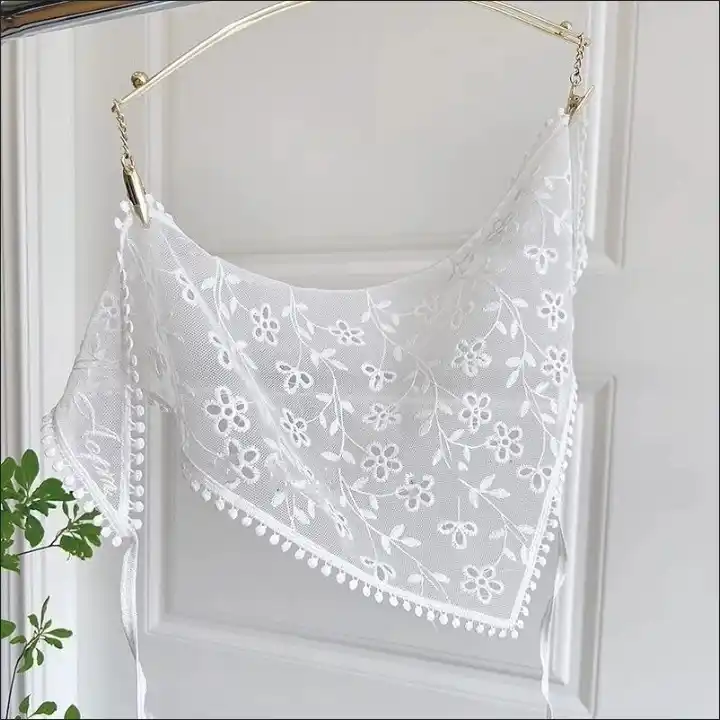 Ayollar va qizlar uchun nafis to‘rli bandana, uchburchak ro‘mol