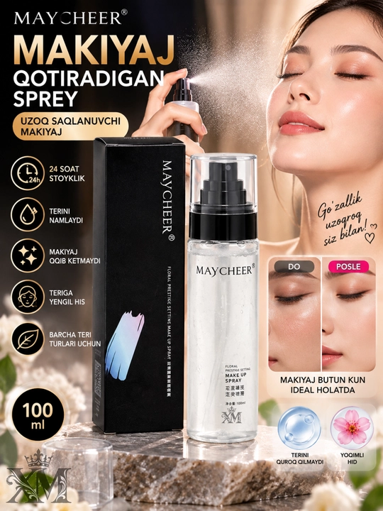 Makiyaj uchun fiksator-sprey, MAYCHEER, 100 ml - 