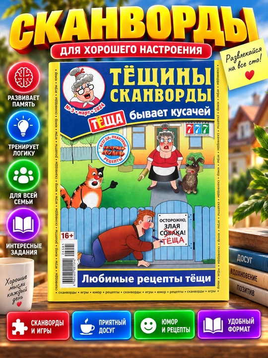 Sbornik "Tyoshiny skanvordy" na russkom yazyke, lyubimye retcepty tyoshi №5 - 