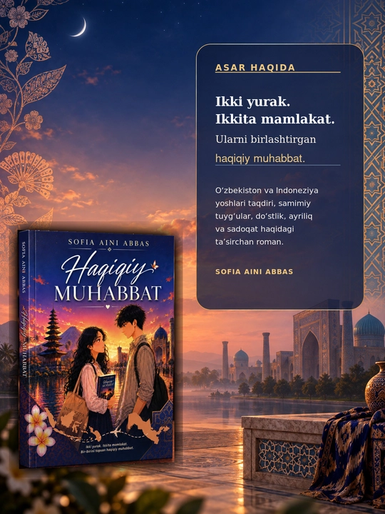 Haqiqiy muhabbat — Sofia Aini Abbas, roman, yumshoq muqova, 256 bet