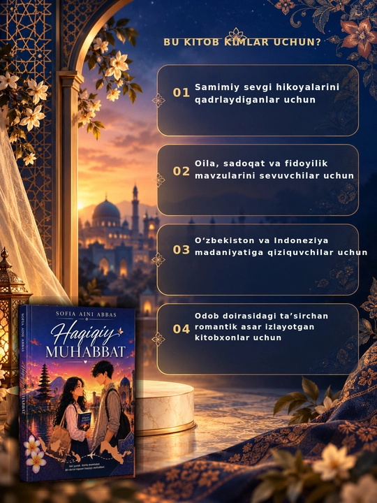 Haqiqiy muhabbat — Sofia Aini Abbas, roman, yumshoq muqova, 256 bet