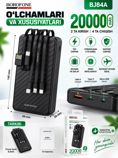Powerbank BOROFONE J84A 20000 mAh - 