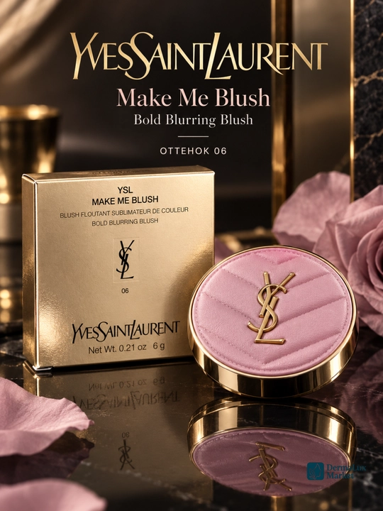 Румяна для лица Yves Saint Laurent Make Me Blush, компактные сухие румяна для щёк