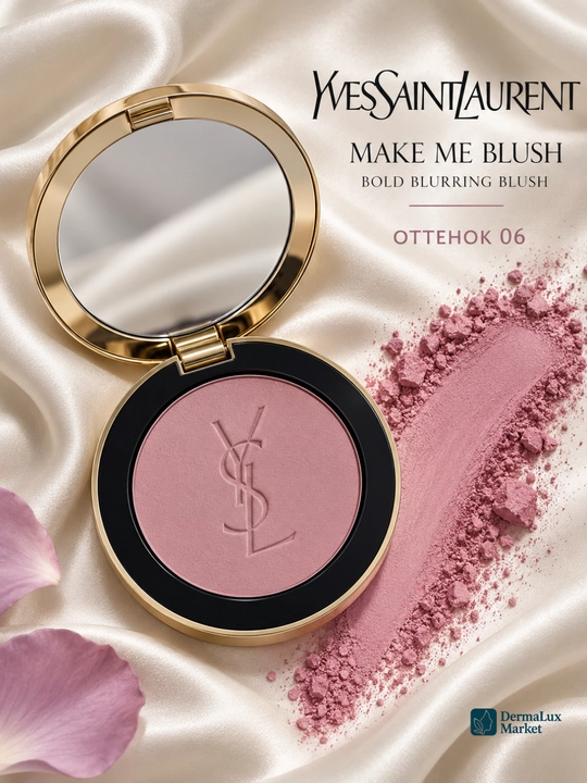 Румяна для лица Yves Saint Laurent Make Me Blush, компактные сухие румяна для щёк