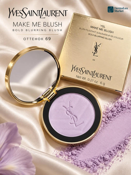 Румяна для лица Yves Saint Laurent Make Me Blush, компактные сухие румяна для щёк