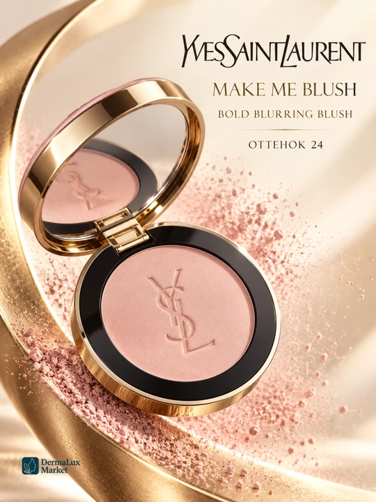 Yuz uchun rumyana Yves Saint Laurent Make Me Blush, yonoqlar uchun ixcham quruq rumyana