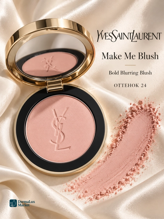 Yuz uchun rumyana Yves Saint Laurent Make Me Blush, yonoqlar uchun ixcham quruq rumyana