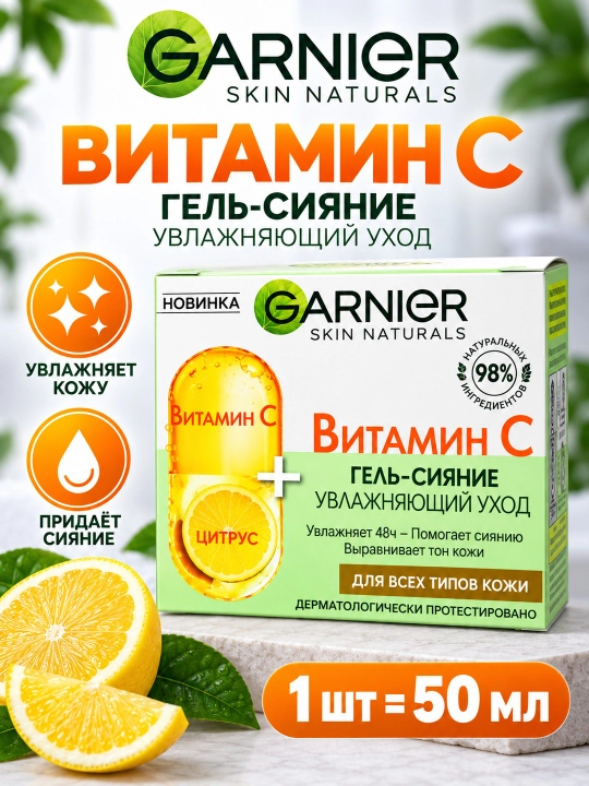 Garnier Vitamin C yuz uchun gel, 50 ml - 