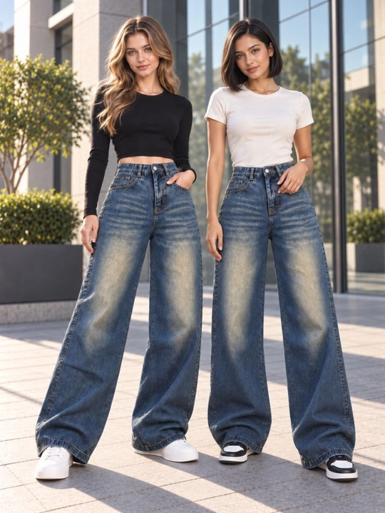 Ayollar uchun oversize jins shimlar