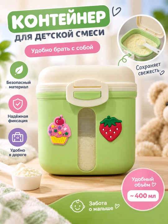 Удобный контейнер для хранения детской смеси - 