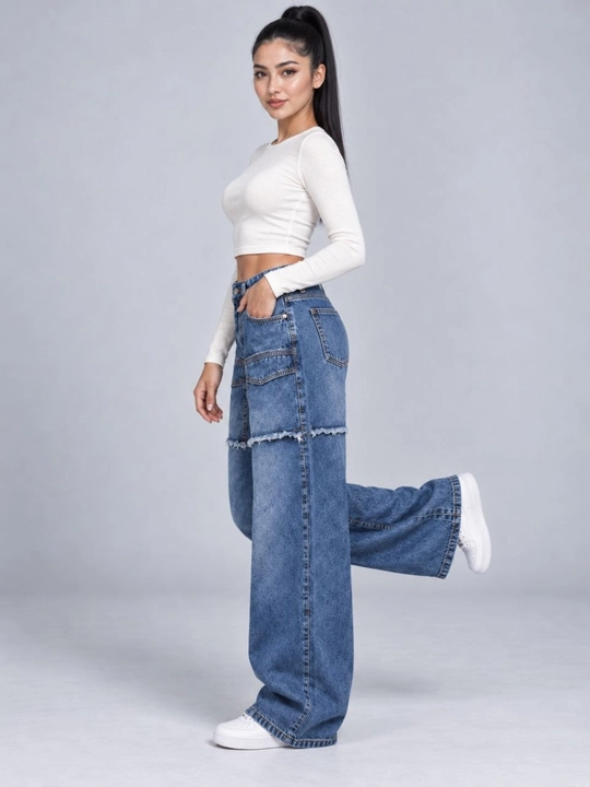 Ayollar uchun oversize jins shimlar