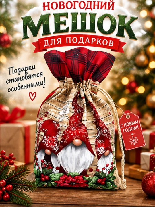 Мешок для новогодних подарков