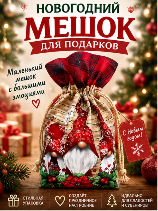 Yangi yil sovgalari uchun qop - 