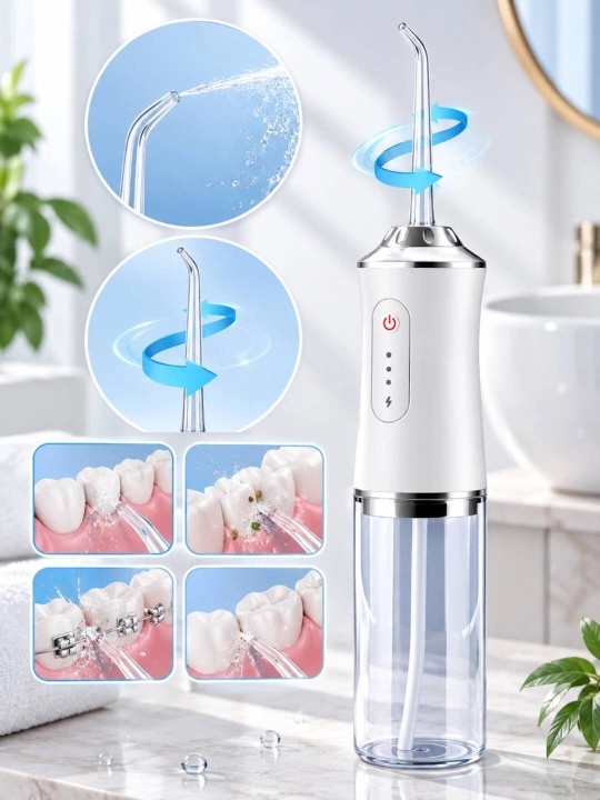 Portativ irrigator — og‘iz bo‘shlig‘i uchun 8 ta nasadka, 3 ta ish rejimi, 230 ml suv baki