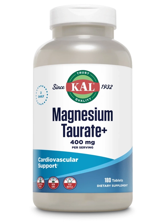 Magniy taurat, KAL, Magnesium Taurate, 400 mg, 90 ta tabletka, AQSH