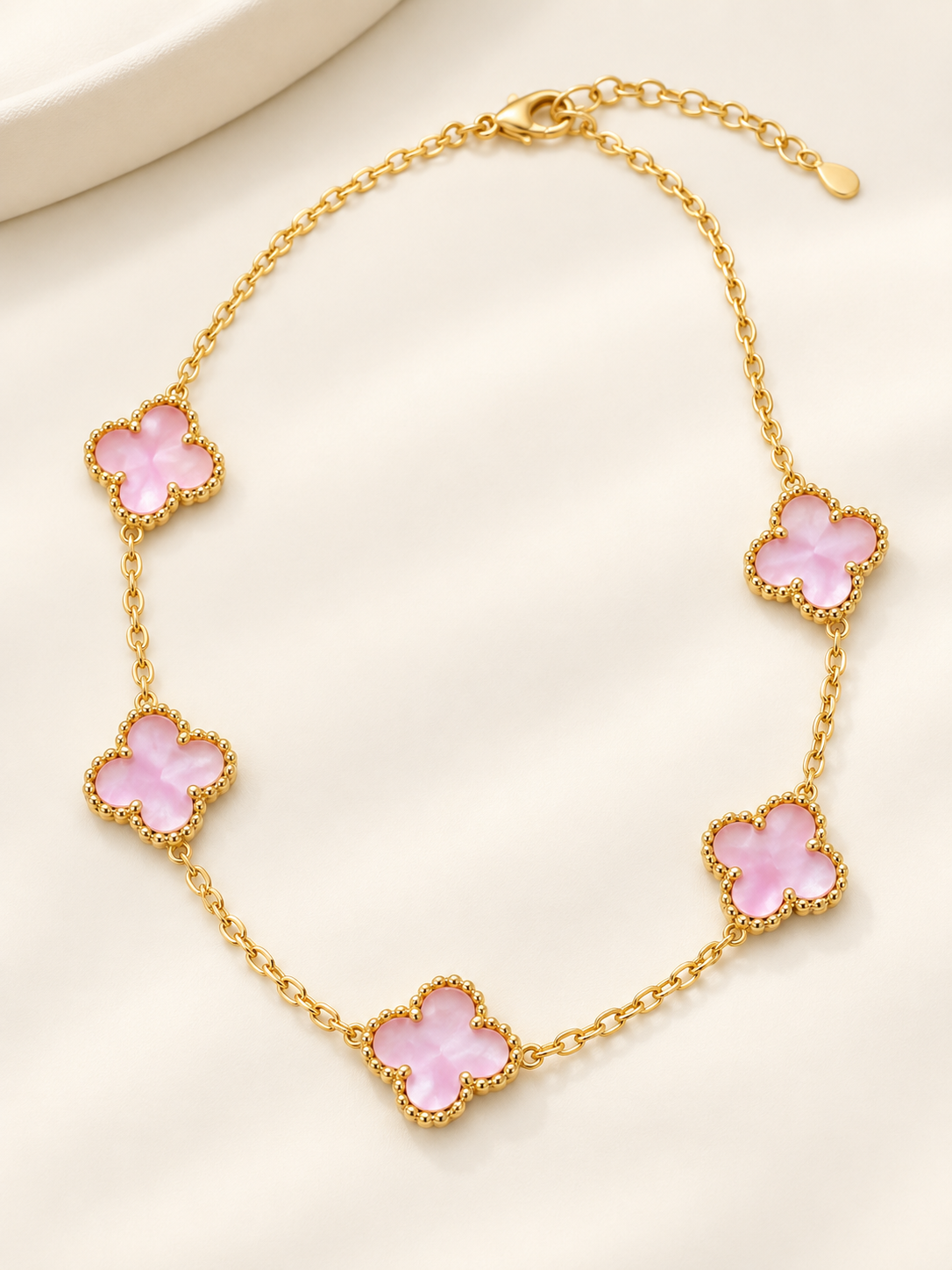 VAN CLEEF Набор бижутерий, кольцо, серьги, цепочка, браслет