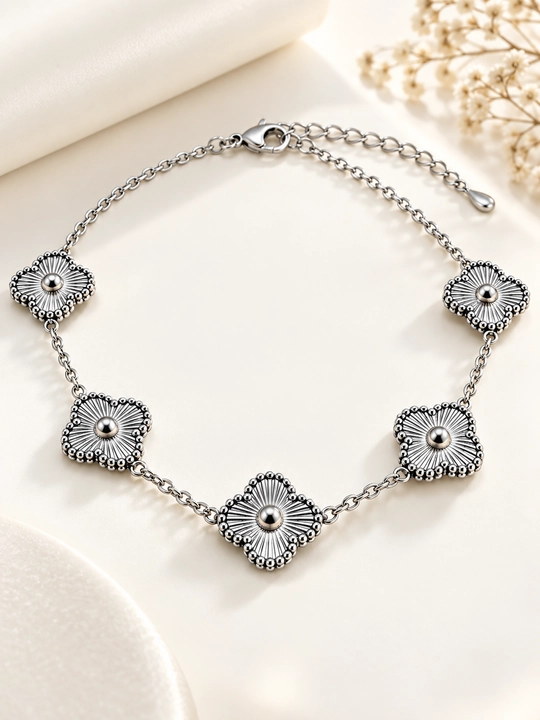 VAN CLEEF Набор бижутерий, кольцо, серьги, цепочка, браслет