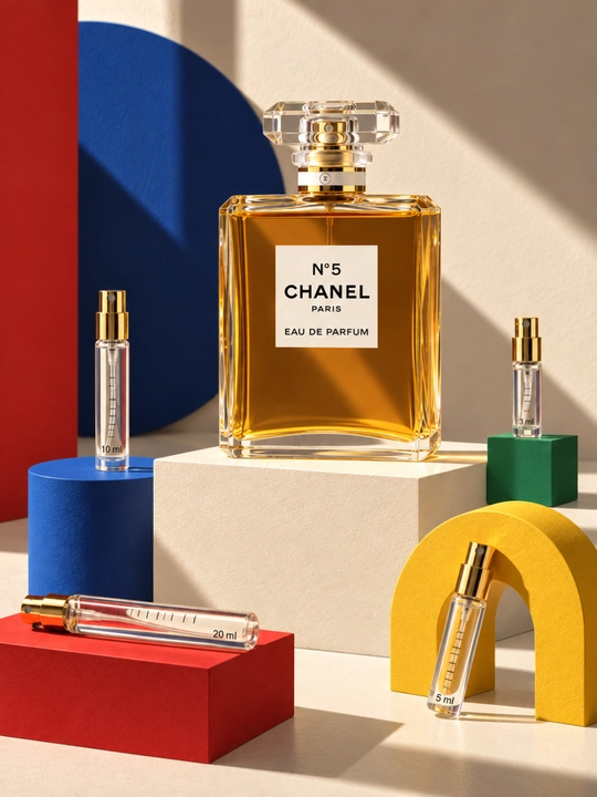 CHANEL N°5 ayollar atiri, Eau de Parfum, gulli-aldegidli hid, 3–100 ml dekant flakoni  - 