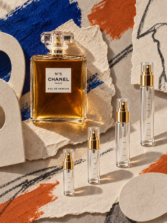 CHANEL N°5 ayollar atiri, Eau de Parfum, gulli-aldegidli hid, 3–100 ml dekant flakoni 