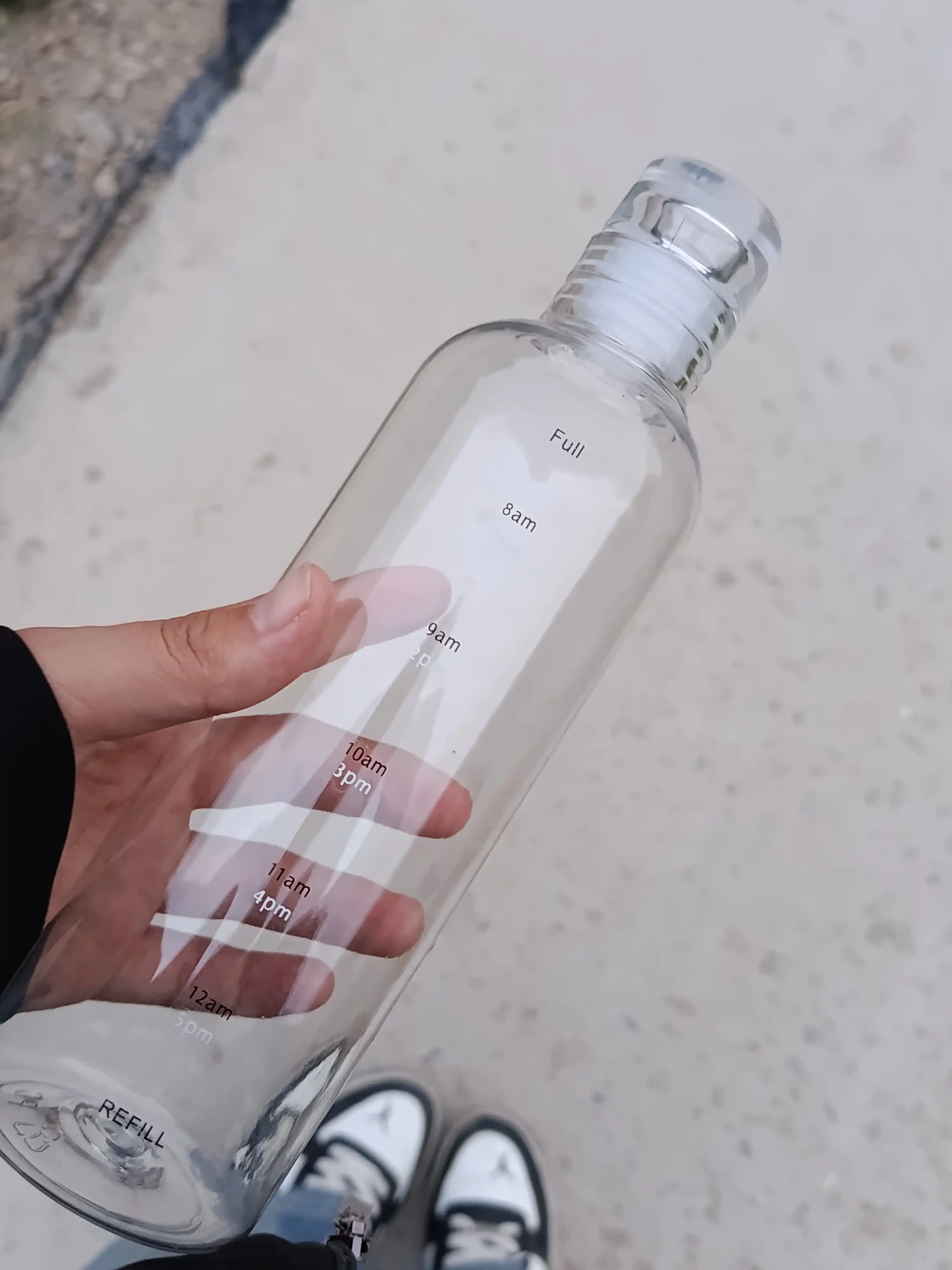 Suv uchun estetik idish (AKRIL), vaqt shkalali zamonaviy suv idish, Pinteress, 500/750ml