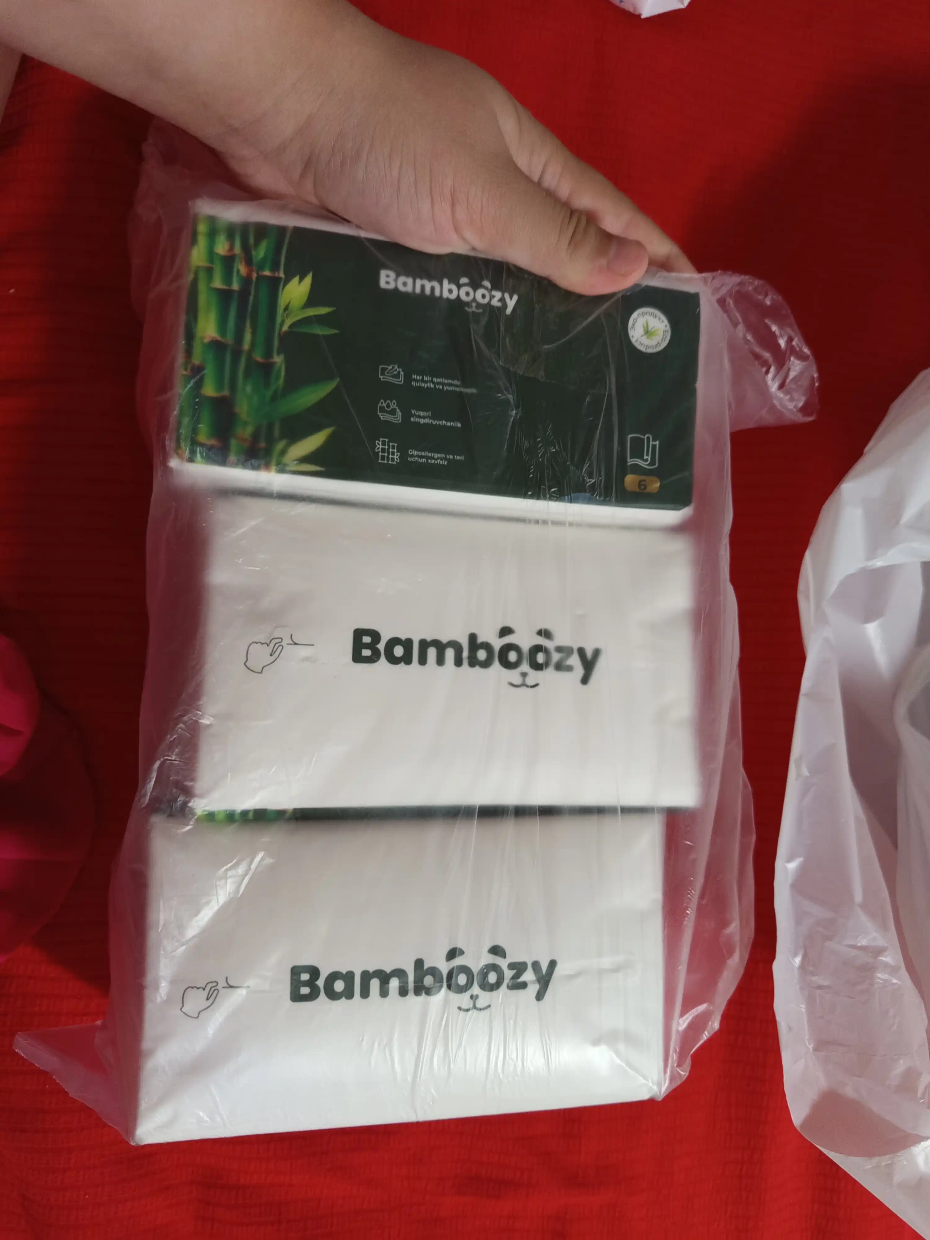 Экологичные бамбуковые салфетки Bamboozy, 6-слойные