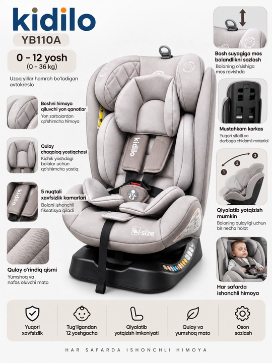 Автокресло  KIDILO YB101
