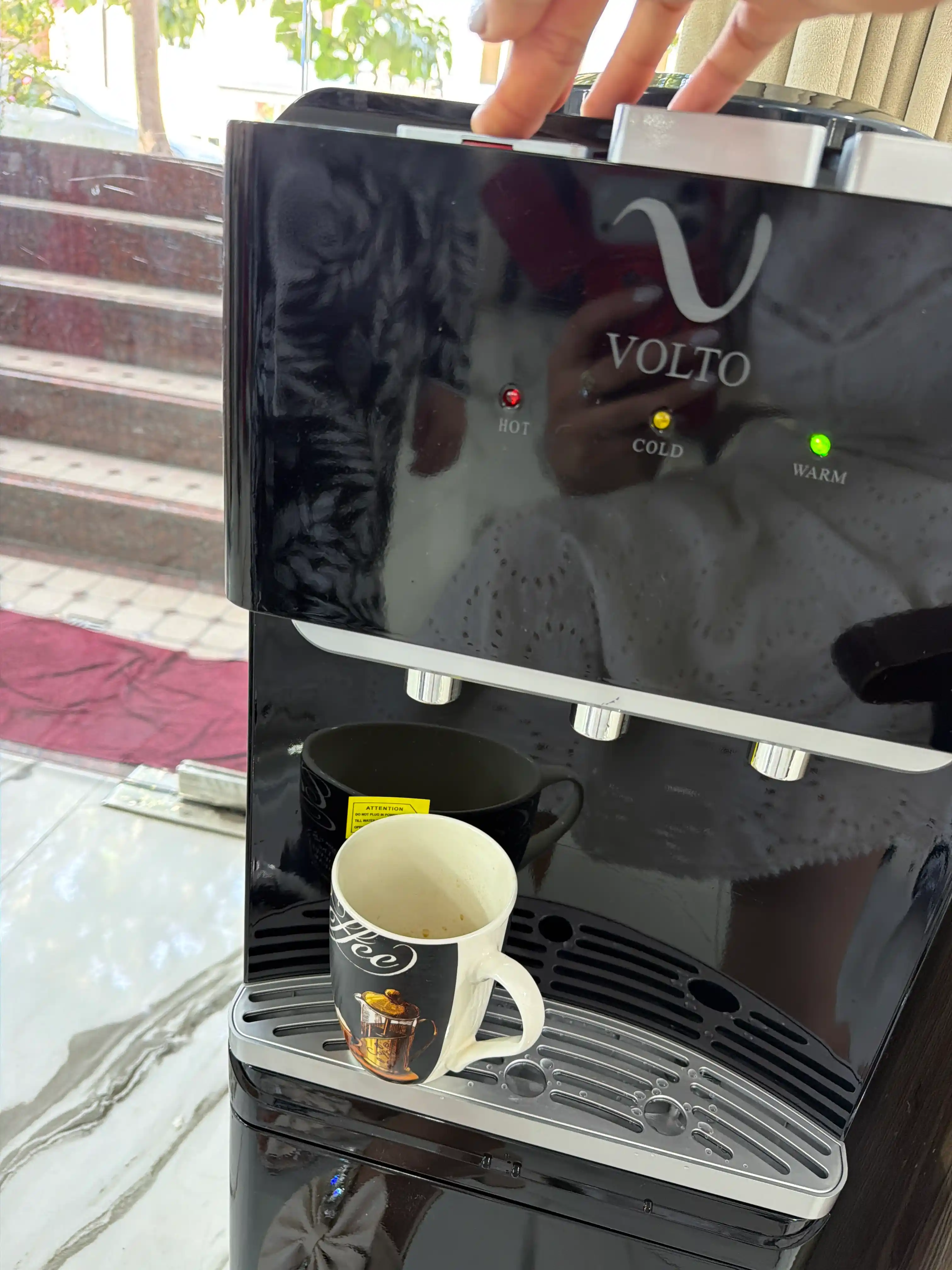 Кулер для воды Volto, 3 режима, верхняя загрузка, снизу шкафчик