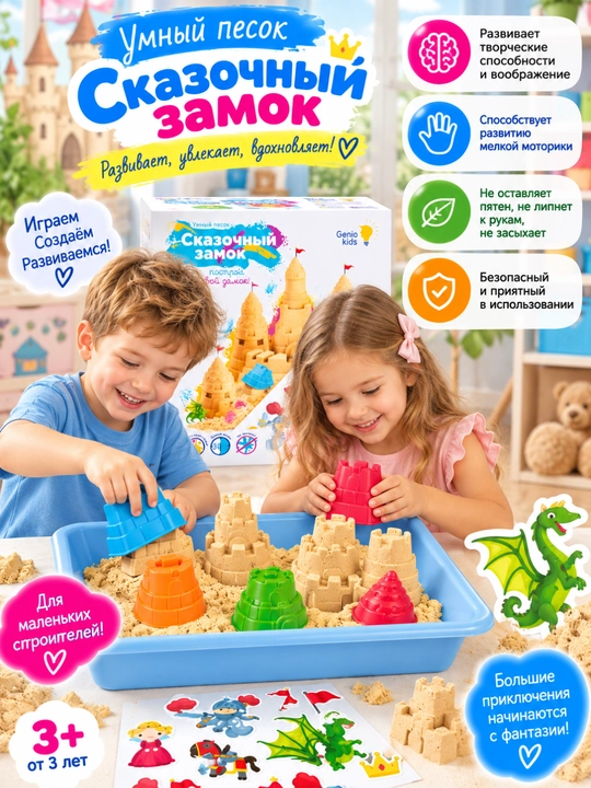 Набор для детского творчества „Умный песок“, DREAM MAKERS