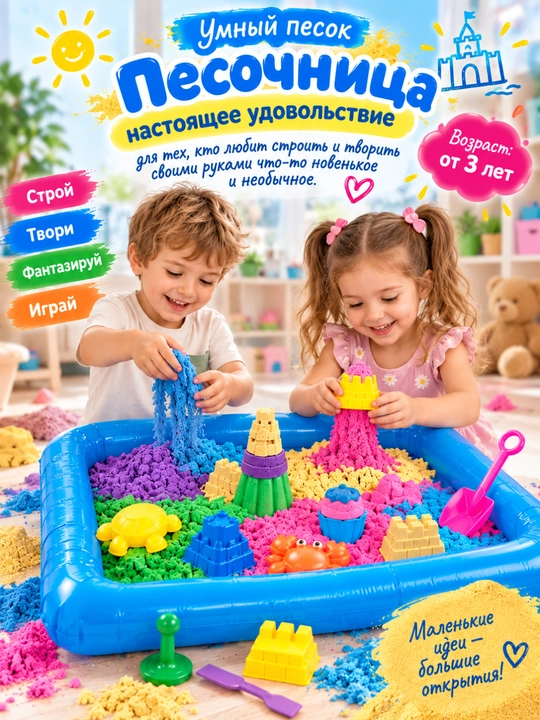 Набор для детского творчества „Умный песок“, DREAM MAKERS