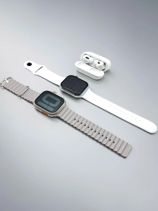 Умные часы, 1+1, 2 Smart Watch 8 и 8 ultra, 11 ремешков и чехол в комплекте
