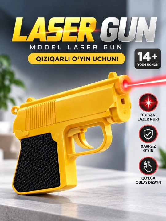 Lazerli o‘yinchoq pistolet revolver – nishonga olish uchun