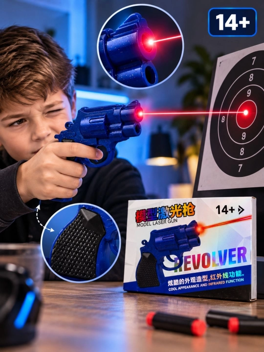 Lazerli o‘yinchoq pistolet revolver – nishonga olish uchun