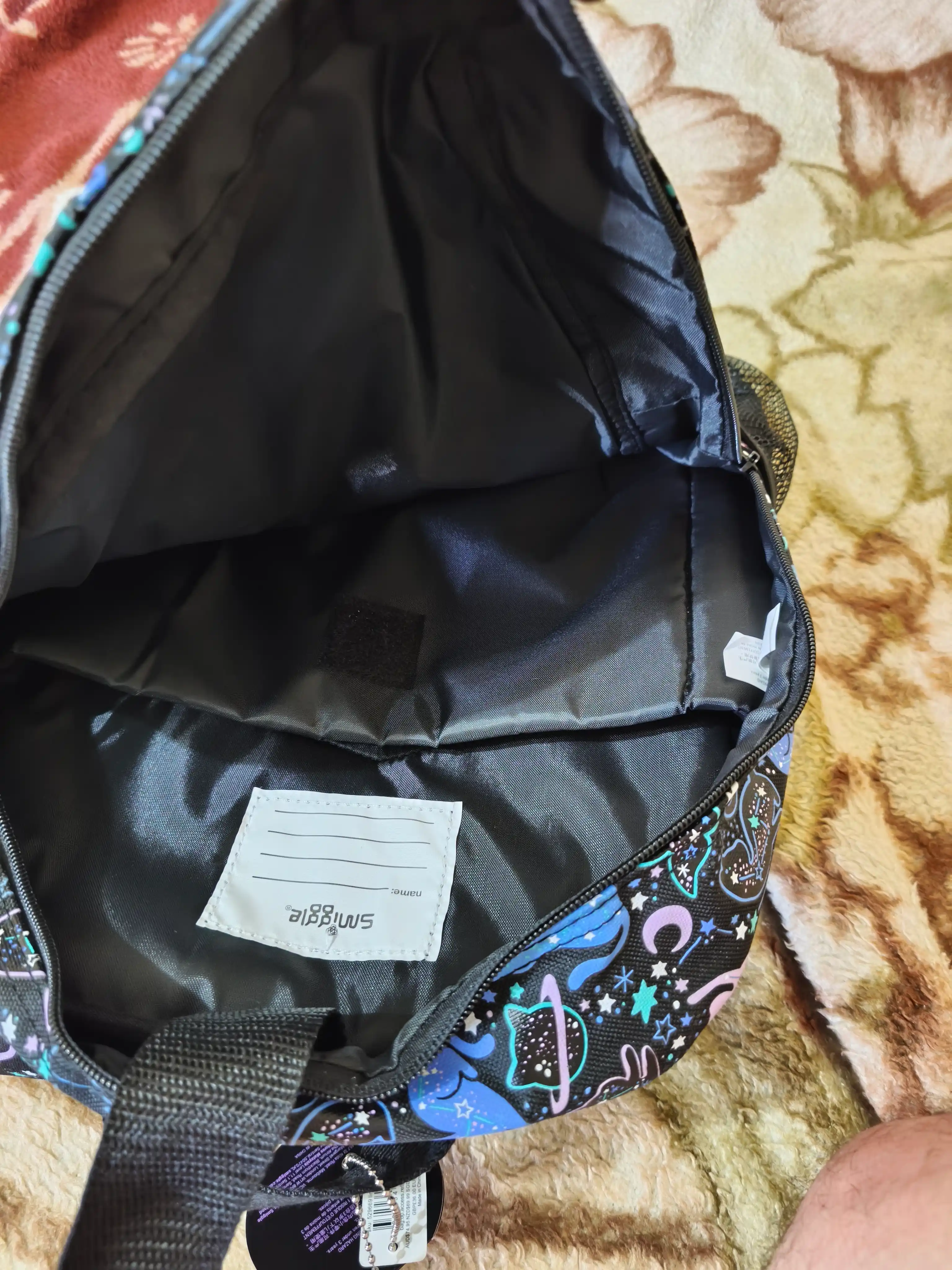 Qizlar uchun maktab ryukzagi Smiggle, keng sig‘imli, bo‘limli, 40×30×15 sm
