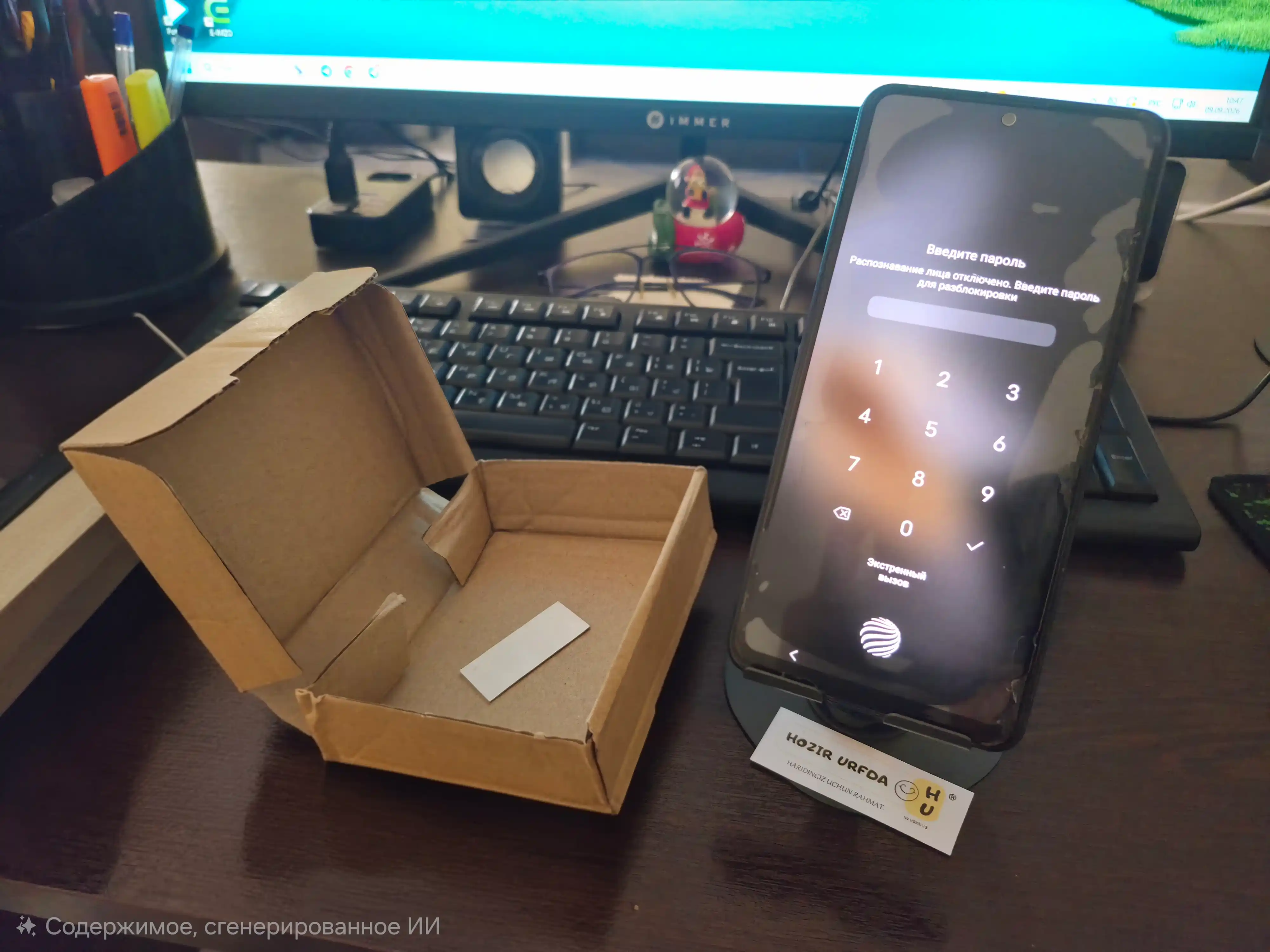 Metall telefon va planshet uchun sozlanadigan, 360° aylanuvchi taglik