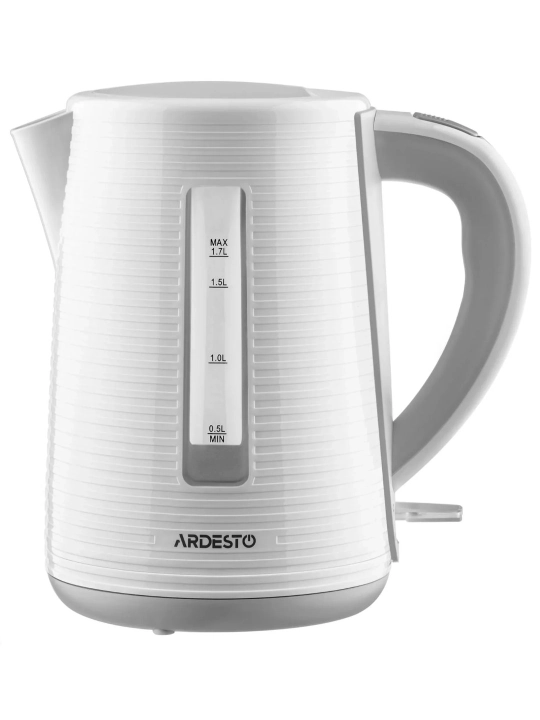 Электрочайник Ardesto EKL-F17WG, 1.7л, 2150Вт, Strix, бело-серый