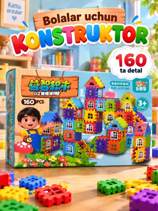 Развивающая детская игрушка, детский цветной конструктор, головоломка