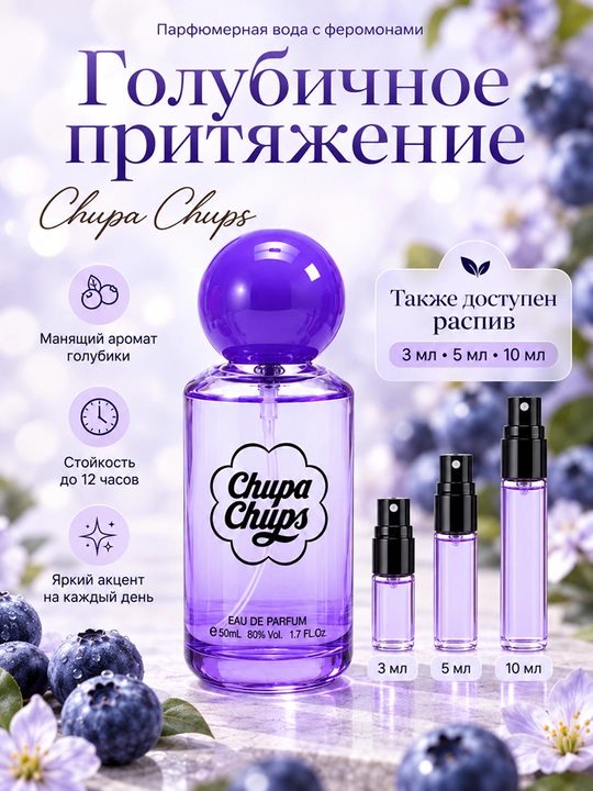 Chupa Chups feromonli parfyumlangan suvi, 50 ml gacha - 