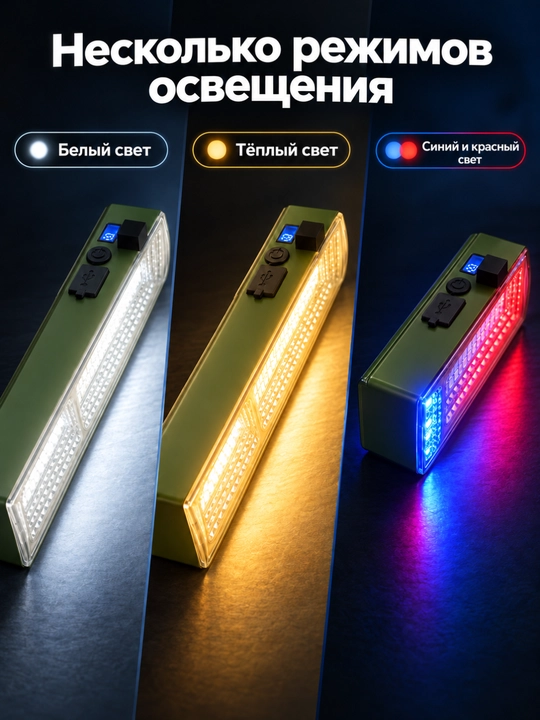 Chirog‘i Ko‘p rejimli USB orqali quvvatlanadigan LED kemping